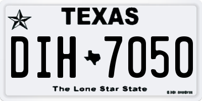 TX license plate DIH7050
