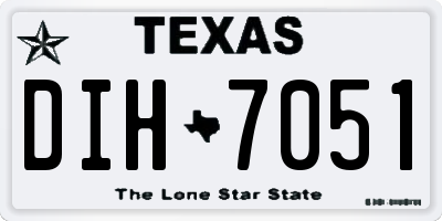 TX license plate DIH7051