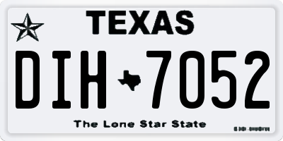 TX license plate DIH7052