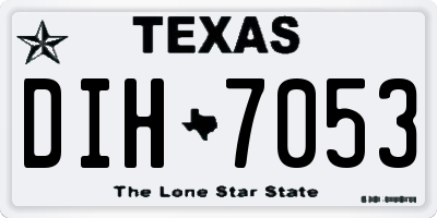 TX license plate DIH7053