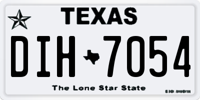 TX license plate DIH7054