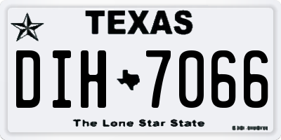 TX license plate DIH7066