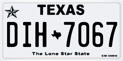 TX license plate DIH7067