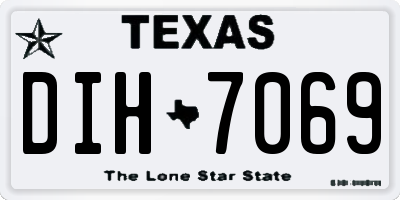 TX license plate DIH7069