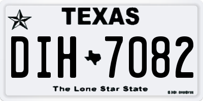 TX license plate DIH7082