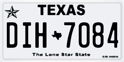 TX license plate DIH7084
