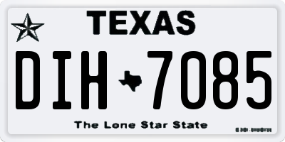 TX license plate DIH7085