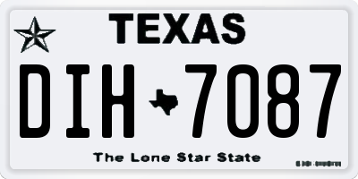 TX license plate DIH7087
