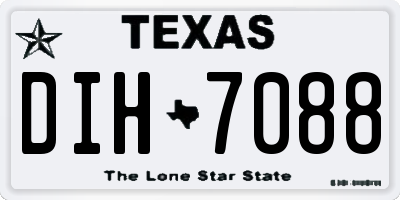 TX license plate DIH7088