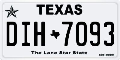 TX license plate DIH7093