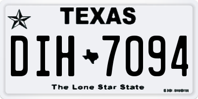 TX license plate DIH7094