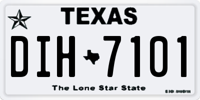 TX license plate DIH7101