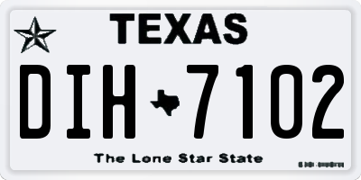 TX license plate DIH7102