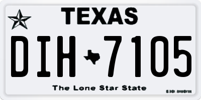 TX license plate DIH7105