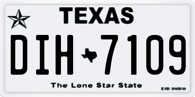 TX license plate DIH7109