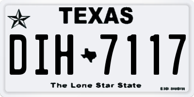 TX license plate DIH7117