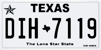 TX license plate DIH7119