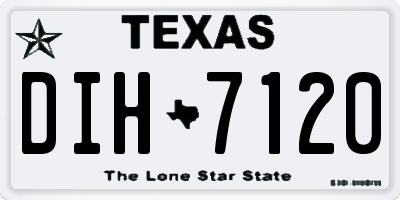 TX license plate DIH7120