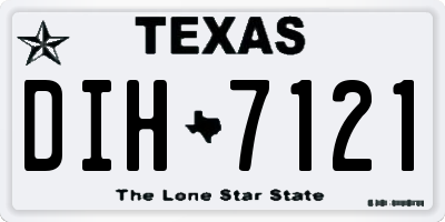 TX license plate DIH7121