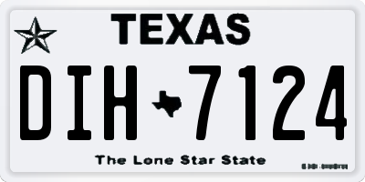 TX license plate DIH7124