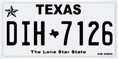 TX license plate DIH7126
