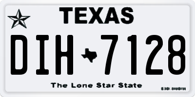 TX license plate DIH7128