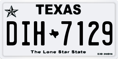 TX license plate DIH7129