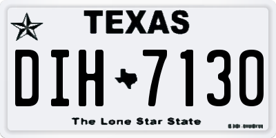 TX license plate DIH7130