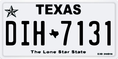 TX license plate DIH7131