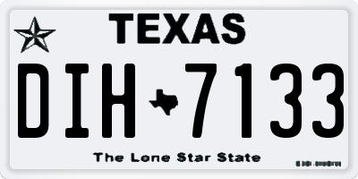 TX license plate DIH7133