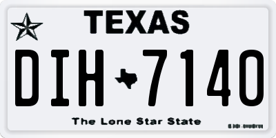TX license plate DIH7140