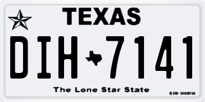 TX license plate DIH7141