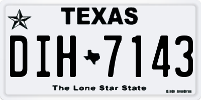 TX license plate DIH7143