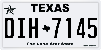 TX license plate DIH7145
