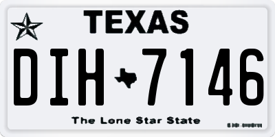 TX license plate DIH7146
