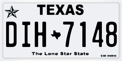 TX license plate DIH7148
