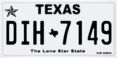 TX license plate DIH7149