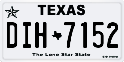 TX license plate DIH7152