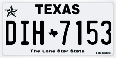 TX license plate DIH7153