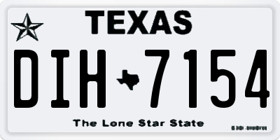 TX license plate DIH7154