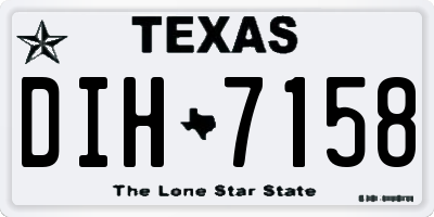 TX license plate DIH7158