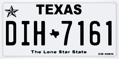 TX license plate DIH7161