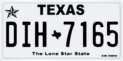 TX license plate DIH7165