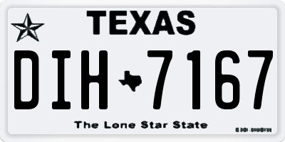 TX license plate DIH7167