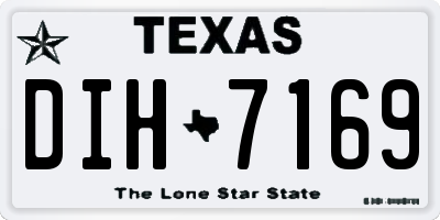 TX license plate DIH7169