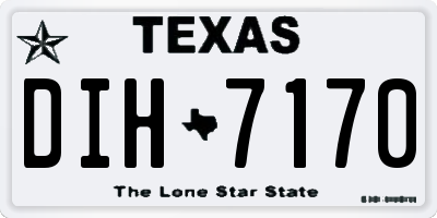 TX license plate DIH7170