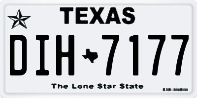 TX license plate DIH7177