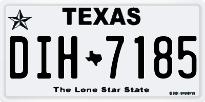 TX license plate DIH7185
