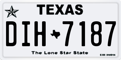TX license plate DIH7187
