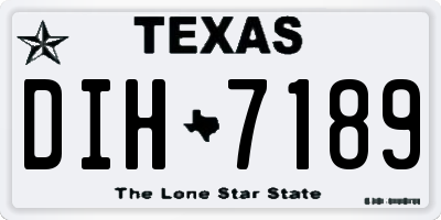 TX license plate DIH7189